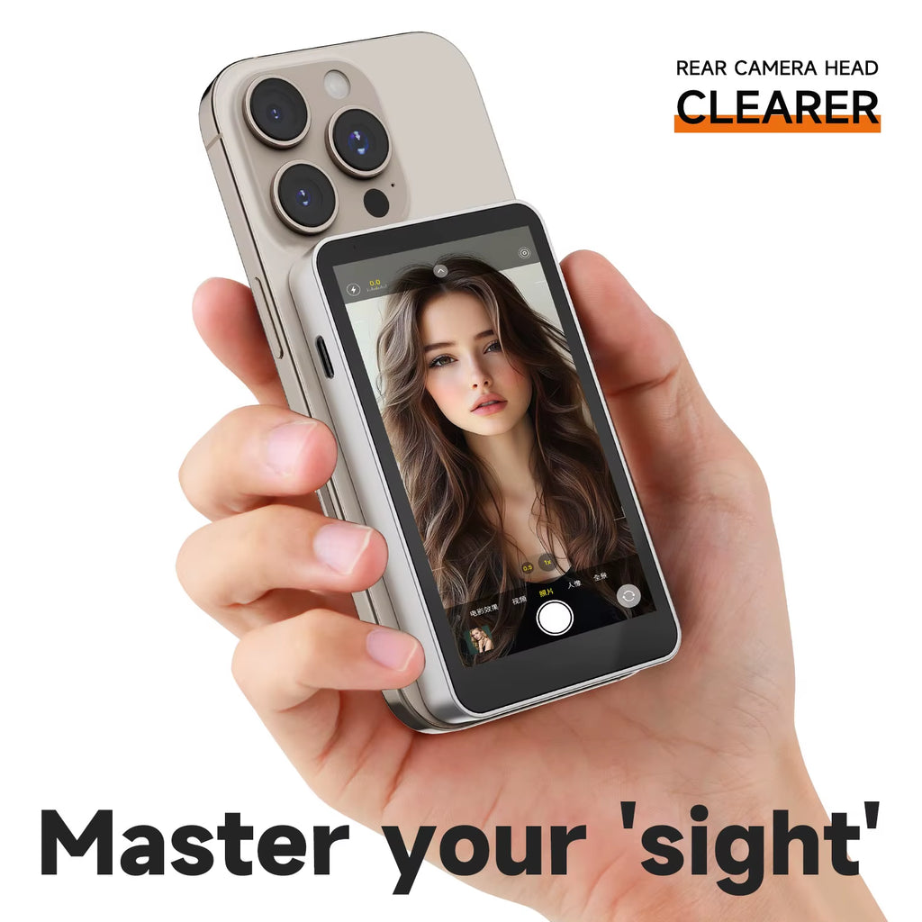 Magnetic Screen Vlog Selfie Monitor Smartphone Phone Rear Custom Camera for Selfie Vlog Live Stream for Iphone