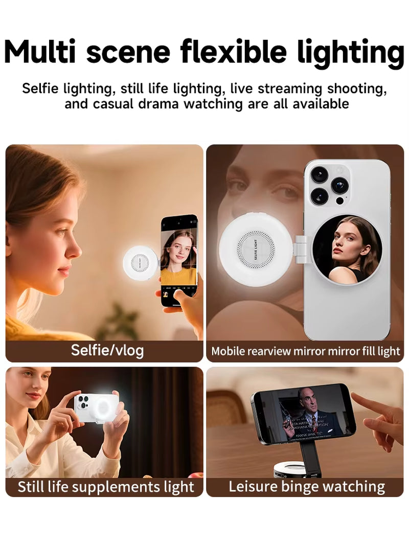 Illuminate Your Selfies: 360° Magnetic LED Phone Light for Stunning Photos